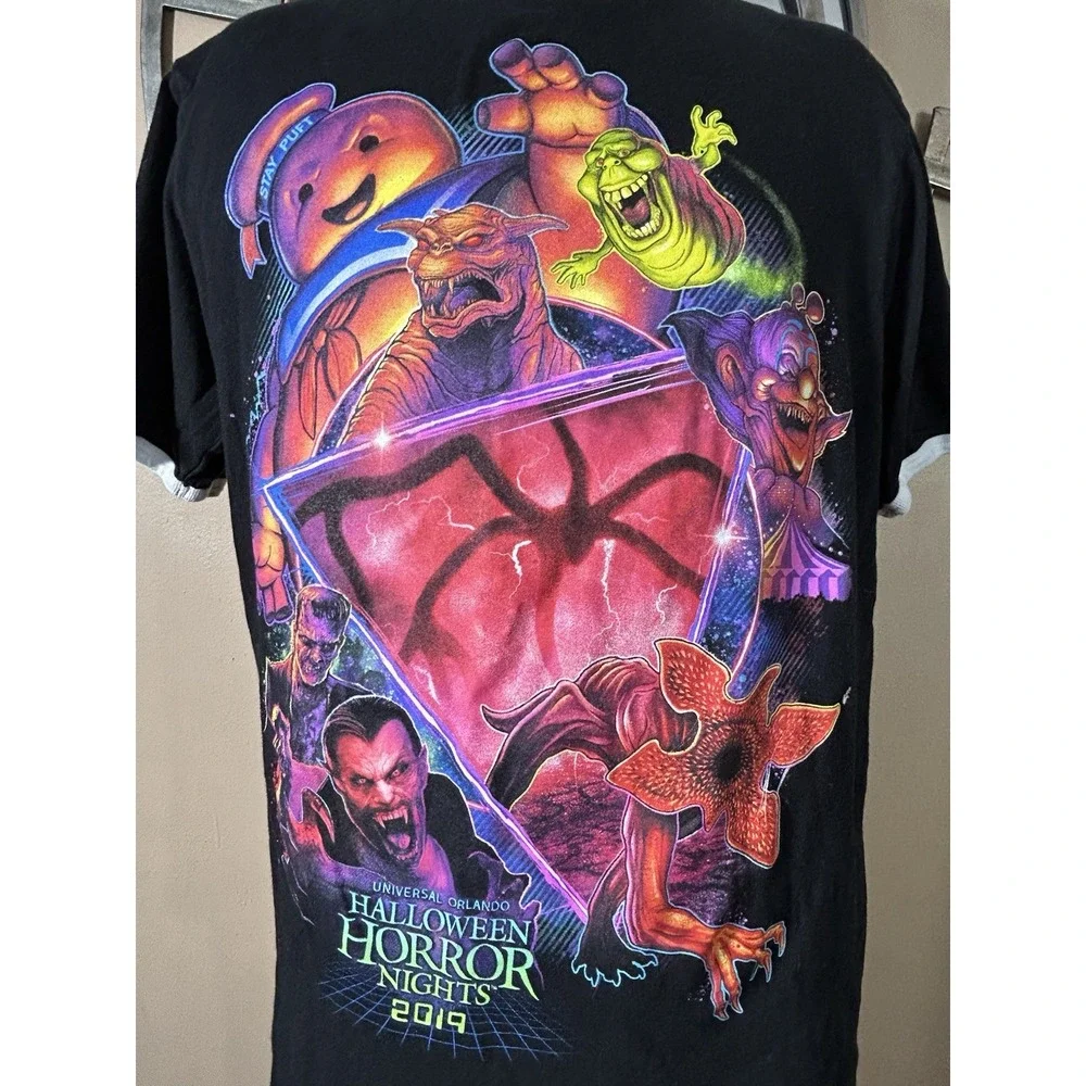 Halloween Horror Nights 2019 Womens Black‎ Fear To The Max T Shirt Medium M